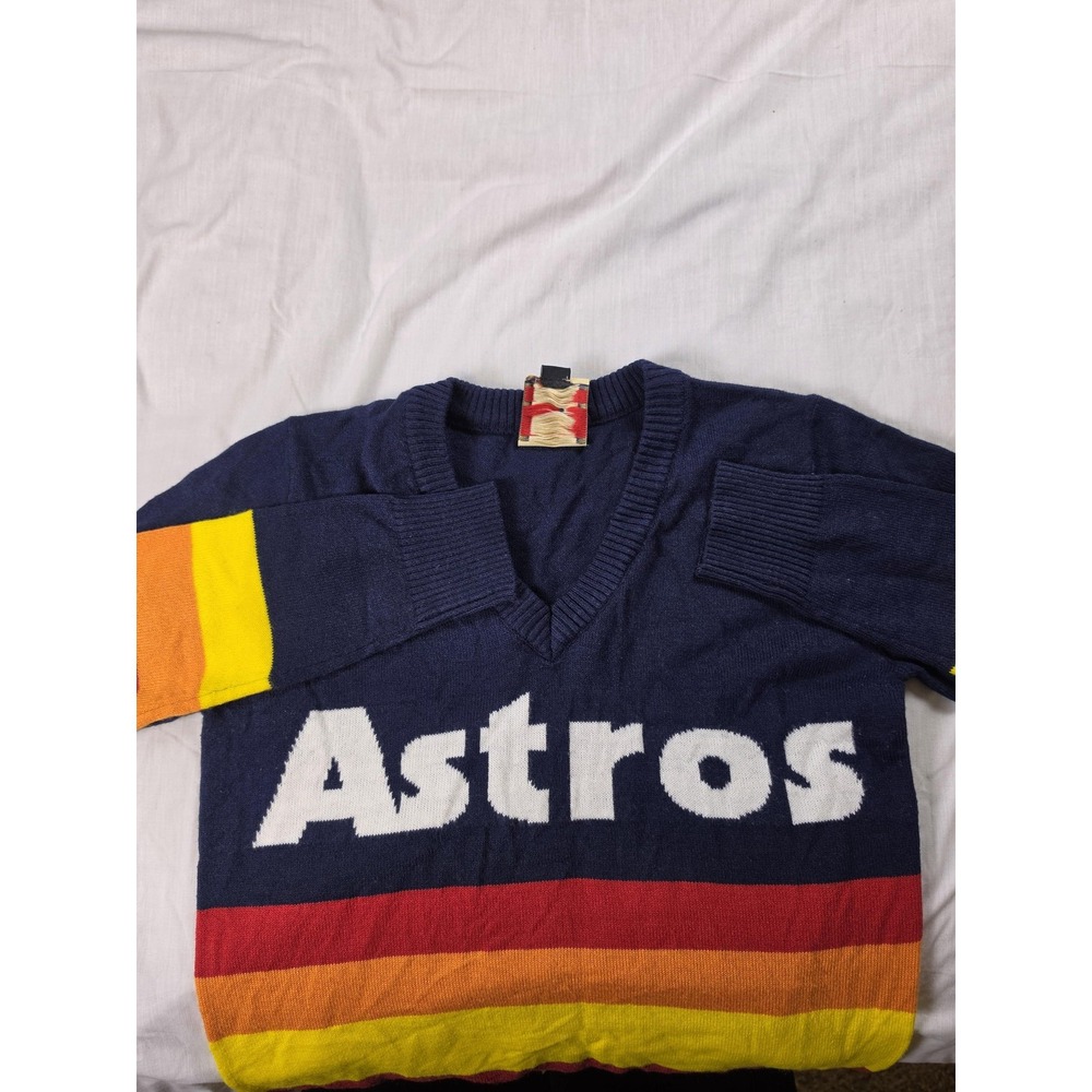 Houston Astros Sweater Mens Small Blue MLB Baseball Cooperstown Collection